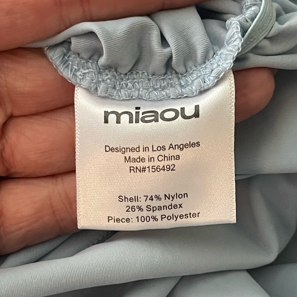 NWOT MIAOU Renzo Tube Top Baby Blue Bra Bralette Sweetheart {$195 MSRP} Medium - Picture 9 of 15